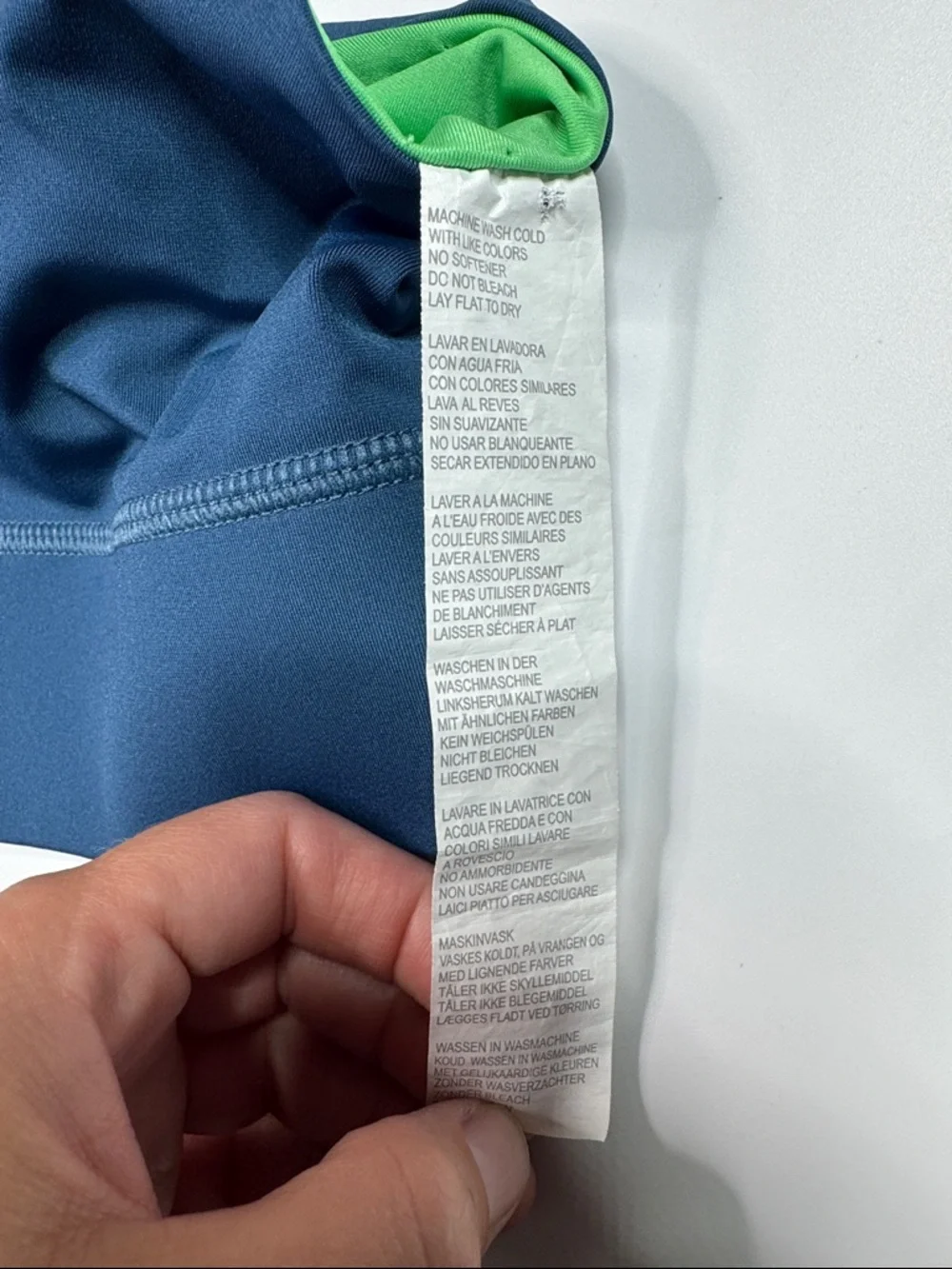 Fabletics Harlow Reversible Medium Impact Sports Bra Green Blue Size Small
